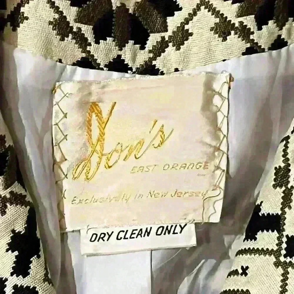 Vintage LILLI ANN Paris 50s 60s Tapestry Jacquard Button Mod House Coat Jacket - Picture 10 of 16